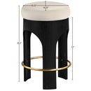  Meridian Bocceli Cream Velvet Upholstered Counter Stool IMAGE 6