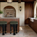  Meridian Bocceli Green Velvet Upholstered Counter Stool IMAGE 2