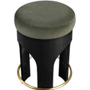  Meridian Bocceli Green Velvet Upholstered Counter Stool IMAGE 4
