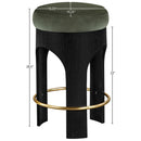  Meridian Bocceli Green Velvet Upholstered Counter Stool IMAGE 6