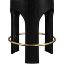  Meridian Bocceli Taupe Velvet Upholstered Counter Stool IMAGE 4