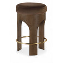  Meridian Bocceli Brown Velvet Upholstered Counter Stool IMAGE 1
