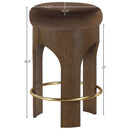  Meridian Bocceli Brown Velvet Upholstered Counter Stool IMAGE 6