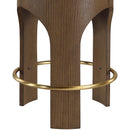  Meridian Bocceli Cream Velvet Upholstered Counter Stool IMAGE 3