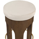  Meridian Bocceli Cream Velvet Upholstered Counter Stool IMAGE 4