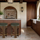  Meridian Bocceli Green Velvet Upholstered Counter Stool IMAGE 2