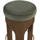  Meridian Bocceli Green Velvet Upholstered Counter Stool IMAGE 4