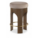  Meridian Bocceli Taupe Velvet Upholstered Counter Stool IMAGE 1