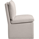  Meridian Nelori Beige Linen Textured Performance Fabric Upholstered Dining Chair IMAGE 4