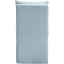  Meridian Nelori Light Blue Linen Textured Performance Fabric Upholstered Dining Chair IMAGE 5