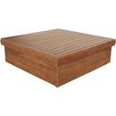  Meridian Mirella Natural Teak Wood Outdoor Patio Coffee Table IMAGE 3
