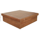 Meridian Mirella Natural Teak Wood Outdoor Patio Coffee Table IMAGE 5