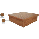  Meridian Mirella Natural Teak Wood Outdoor Patio Coffee Table IMAGE 6