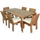  Meridian Mirella 78.75" Natural Teak Wood Outdoor Patio Dining Table IMAGE 6