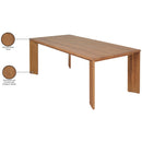  Meridian Mirella 78.75" Natural Teak Wood Outdoor Patio Dining Table IMAGE 9