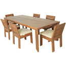 Meridian Mirella 96" Natural Teak Wood Outdoor Patio Dining Table IMAGE 6