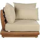  Meridian Mirella Tan Water Resistant Fabric Upholstered Outdoor Patio Modular Corner Chair IMAGE 3