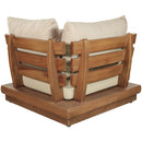  Meridian Mirella Tan Water Resistant Fabric Upholstered Outdoor Patio Modular Corner Chair IMAGE 5