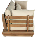  Meridian Mirella 113" Tan Water Resistant Fabric Upholstered 3 pc Outdoor Patio Modular Sofa IMAGE 4