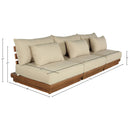  Meridian Mirella 111" Tan Water Resistant Fabric Upholstered 3 pc Outdoor Patio Modular Sofa IMAGE 7