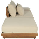  Meridian Mirella 111" Tan Water Resistant Fabric Upholstered 3 pc Outdoor Patio Modular Sofa IMAGE 4