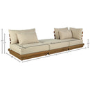  Meridian Mirella 112" Tan Water Resistant Fabric Upholstered 3 pc Outdoor Patio Modular Sofa IMAGE 7