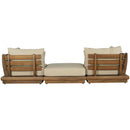  Meridian Mirella 113" Tan Water Resistant Fabric Upholstered 3 pc Outdoor Patio Modular Sofa IMAGE 5