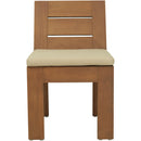  Meridian Mirella Tan Water Resistant Fabric Upholstered Outdoor Patio Dining Side Chair IMAGE 3