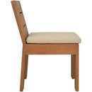  Meridian Mirella Tan Water Resistant Fabric Upholstered Outdoor Patio Dining Side Chair IMAGE 4