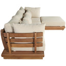  Meridian Mirella 113" Tan Water Resistant Fabric Upholstered 4 pc Outdoor Patio Modular Sectional IMAGE 4