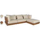  Meridian Mirella 113" Tan Water Resistant Fabric Upholstered 4 pc Outdoor Patio Modular Sectional IMAGE 8