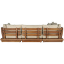  Meridian Mirella 113" Tan Water Resistant Fabric Upholstered 4 pc Outdoor Patio Modular Sectional IMAGE 5