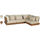  Meridian Mirella 113" Tan Water Resistant Fabric Upholstered 4 pc Outdoor Patio Modular Sectional IMAGE 8