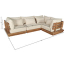  Meridian Mirella 113" Tan Water Resistant Fabric Upholstered 4 pc Outdoor Patio Modular Sectional IMAGE 7