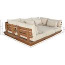  Meridian Mirella 113" Tan Water Resistant Fabric Upholstered 6 pc Outdoor Patio Modular Sectional IMAGE 7