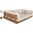  Meridian Mirella 113" Tan Water Resistant Fabric Upholstered 6 pc Outdoor Patio Modular Sectional IMAGE 8