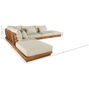  Meridian Mirella 149" Tan Water Resistant Fabric Upholstered 6 pc Outdoor Patio Modular Sectional IMAGE 7