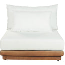  Meridian Mirella Off-White Water Resistant Fabric Upholstered Outdoor Patio Modular Armless Chair IMAGE 3