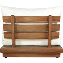  Meridian Mirella Off-White Water Resistant Fabric Upholstered Outdoor Patio Modular Armless Chair IMAGE 5