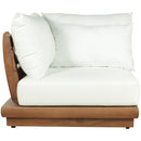  Meridian Mirella Off-White Water Resistant Fabric Upholstered Outdoor Patio Modular Corner Chair IMAGE 3