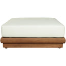  Meridian Mirella Off-White Water Resistant Fabric Upholstered Outdoor Patio Modular Ottoman IMAGE 3