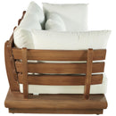  Meridian Mirella 76" Off-White Water Resistant Fabric Upholstered 2 pc Outdoor Patio Modular Loveseat IMAGE 4