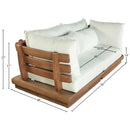  Meridian Mirella 76" Off-White Water Resistant Fabric Upholstered 2 pc Outdoor Patio Modular Loveseat IMAGE 7