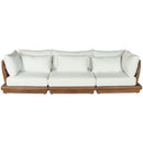  Meridian Mirella 113" Off-White Water Resistant Fabric Upholstered 3 pc Outdoor Patio Modular Sofa IMAGE 3