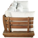  Meridian Mirella 113" Off-White Water Resistant Fabric Upholstered 3 pc Outdoor Patio Modular Sofa IMAGE 4