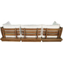  Meridian Mirella 113" Off-White Water Resistant Fabric Upholstered 3 pc Outdoor Patio Modular Sofa IMAGE 5