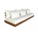  Meridian Mirella 111" Off-White Water Resistant Fabric Upholstered 3 pc Outdoor Patio Modular Sofa IMAGE 1