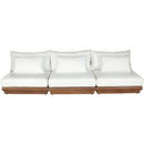  Meridian Mirella 111" Off-White Water Resistant Fabric Upholstered 3 pc Outdoor Patio Modular Sofa IMAGE 3