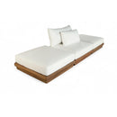  Meridian Mirella 111" Off-White Water Resistant Fabric Upholstered 3 pc Outdoor Patio Modular Sofa IMAGE 1