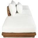  Meridian Mirella 111" Off-White Water Resistant Fabric Upholstered 3 pc Outdoor Patio Modular Sofa IMAGE 4